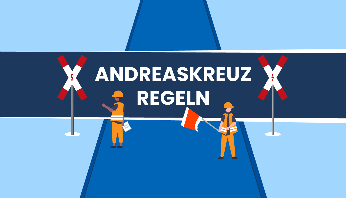 Andreaskreuz Mit Rotem Blinklicht In Form Eines Pfeiles Andreaskreuz: 9 Regeln, die du kennen solltest – stvo2Go