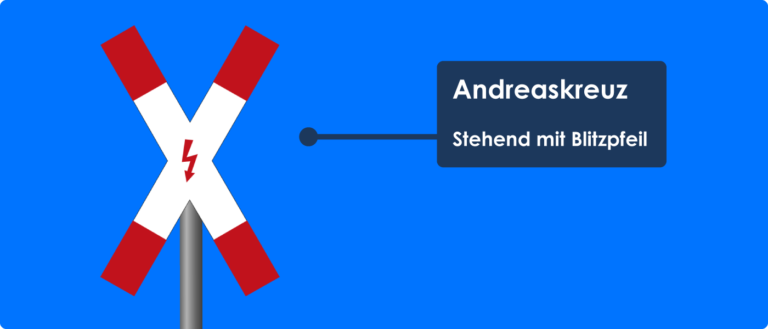Andreaskreuz Mit Rotem Blinklicht In Form Eines Pfeiles Andreaskreuz aufstellen: Varianten, Blitzpfeil, Abstand – stvo2Go