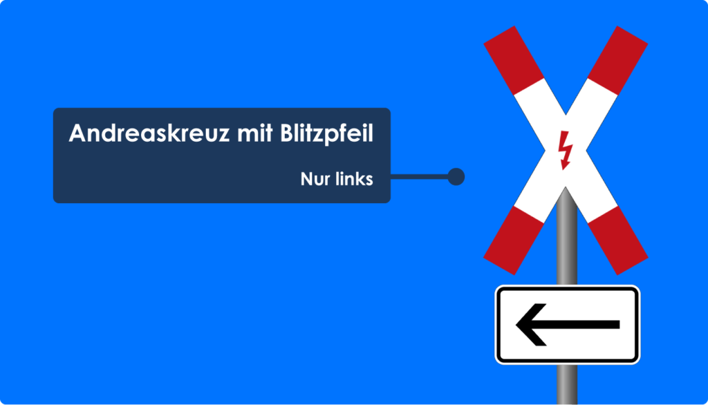 Andreaskreuz Mit Rotem Blinklicht In Form Eines Pfeiles Andreaskreuz aufstellen: Varianten, Blitzpfeil, Abstand – stvo2Go