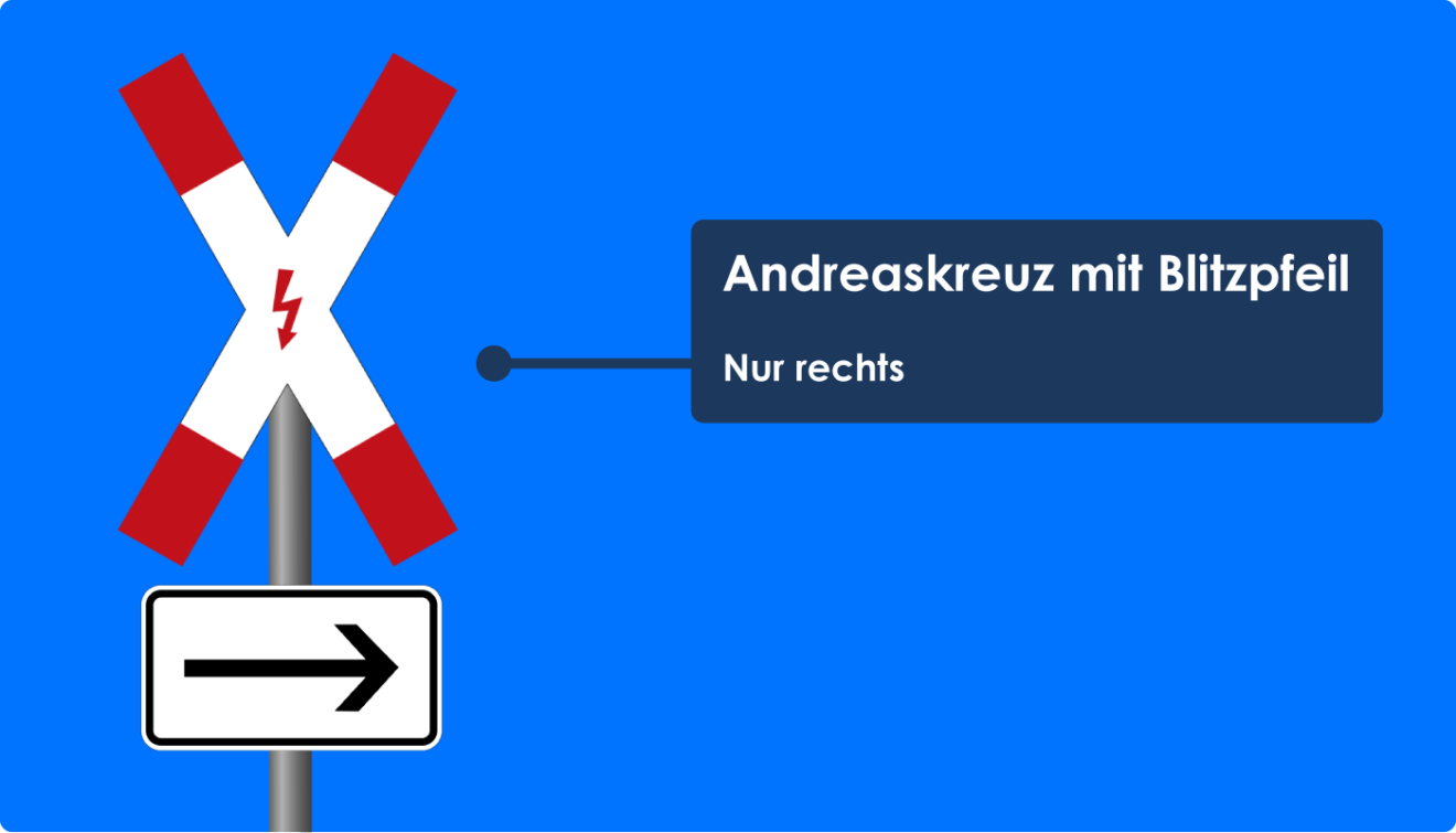 Andreaskreuz Mit Rotem Blinklicht In Form Eines Pfeiles Andreaskreuz: 9 Regeln, die du kennen solltest – stvo2Go