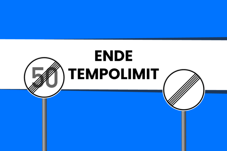 Ende von Geschwindigkeitsbeschränkungen an Arbeitsstellen: Anwendung der Zeichen 278 und Zeichen 282