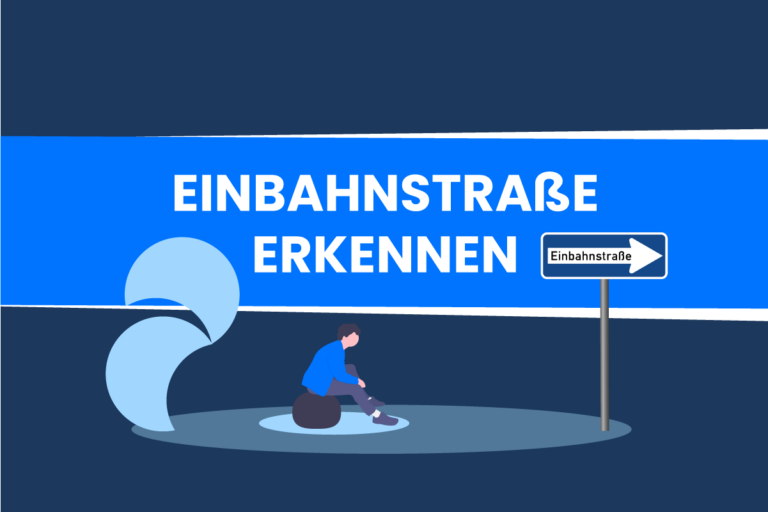 Anfang und Ende einer Einbahnstraße erkennen