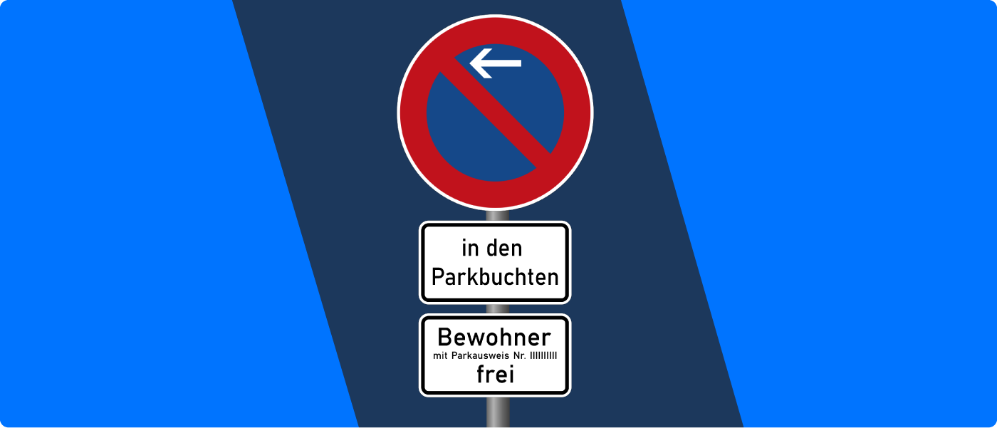 Eingeschränktes Halteverbot Parkbucht Bewohner Straße