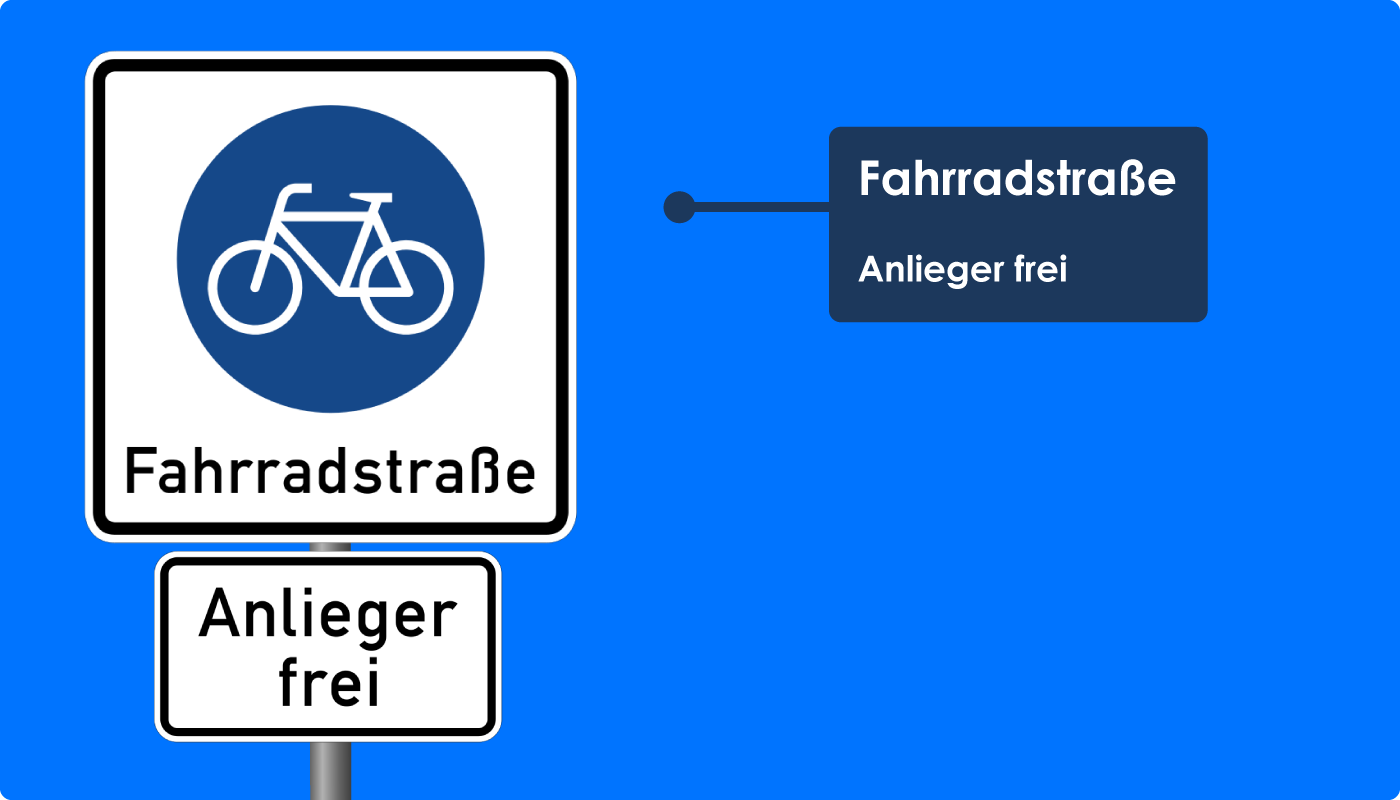 Fahrradstraße Anlieger frei