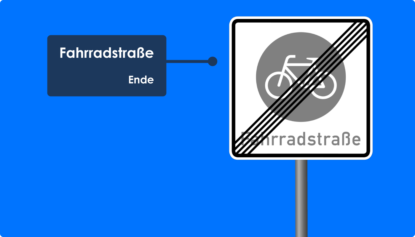Fahrradstraße Ende
