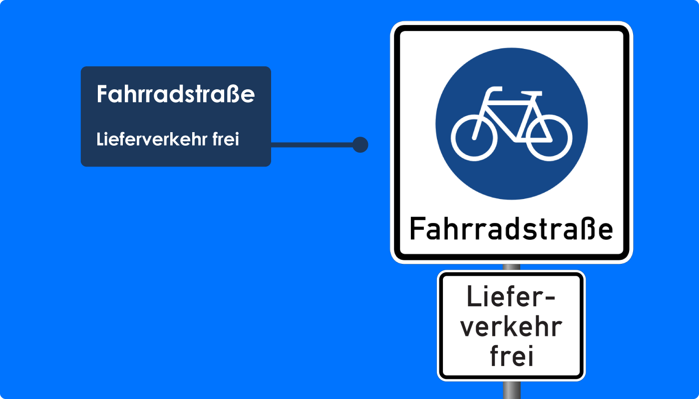 Fahrradstraße Lieferverkehr frei