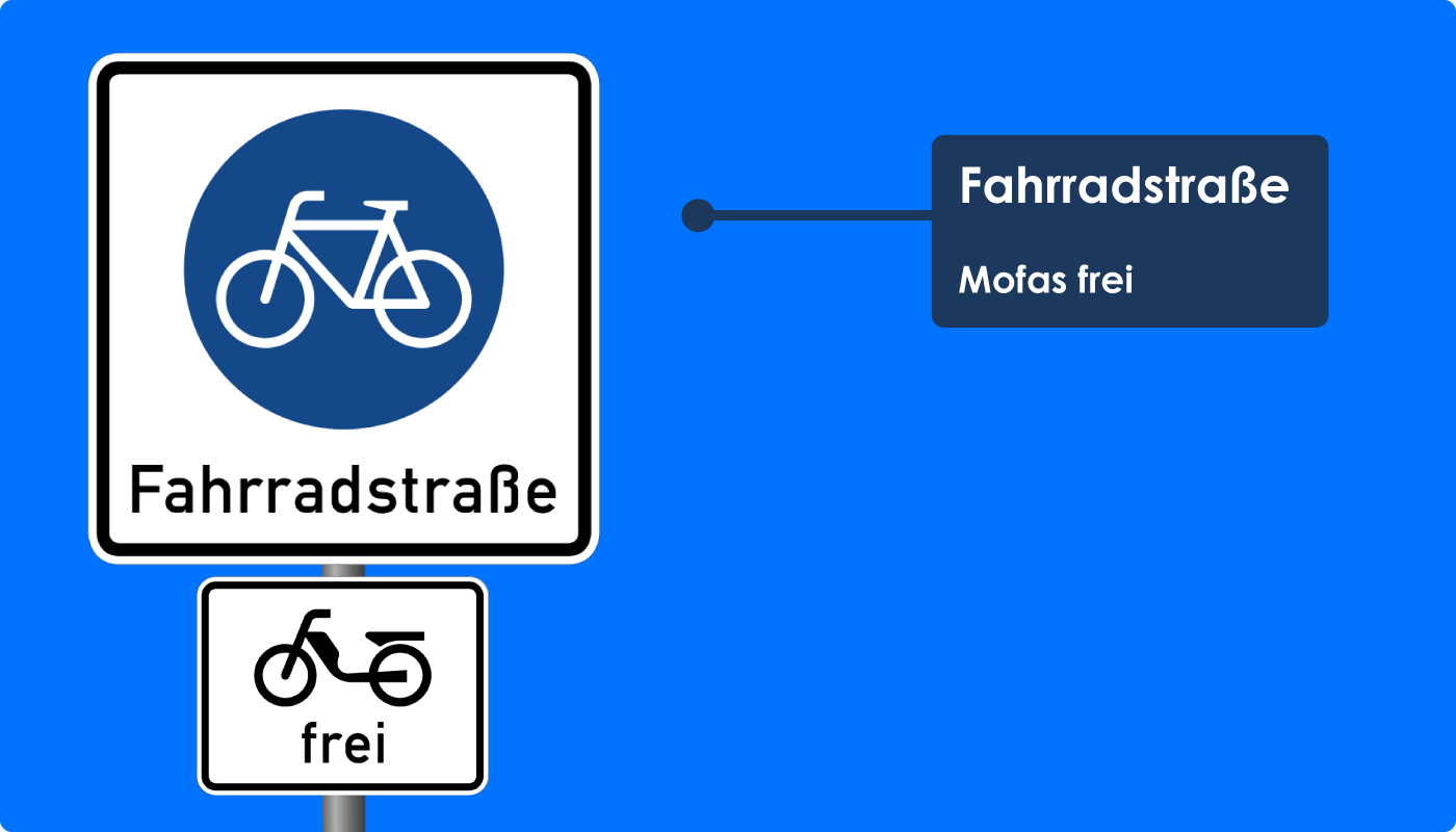 Fahrradstraße Mofas frei
