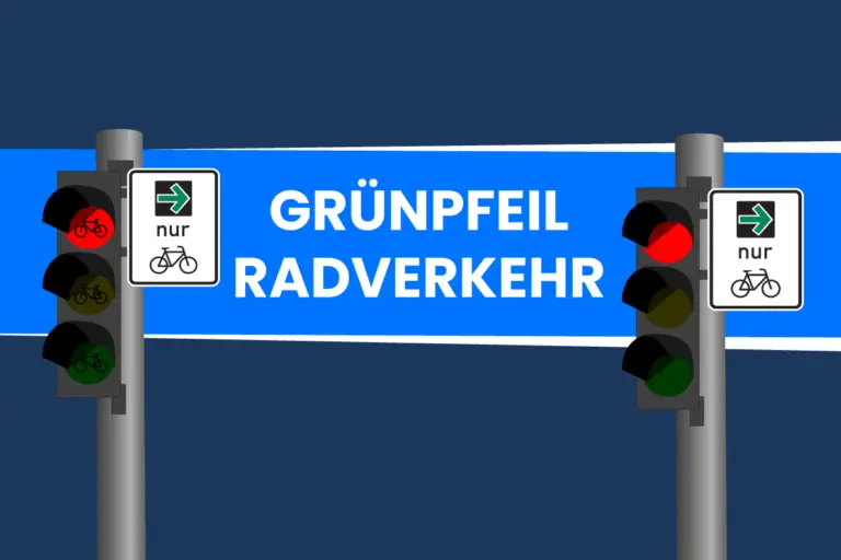 Grünpfeil für den Radverkehr: Regeln