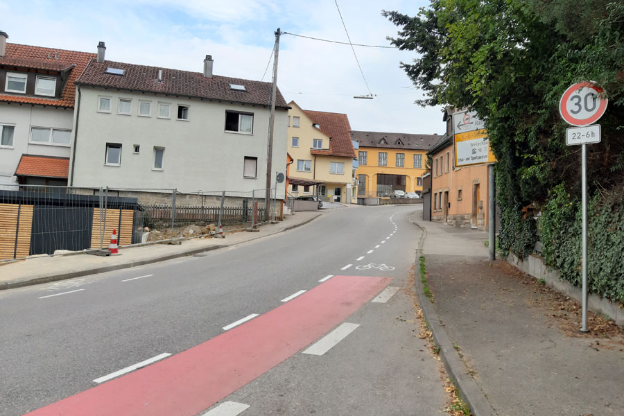 Beidseitige Schutzstreifen Radverkehrsfurten