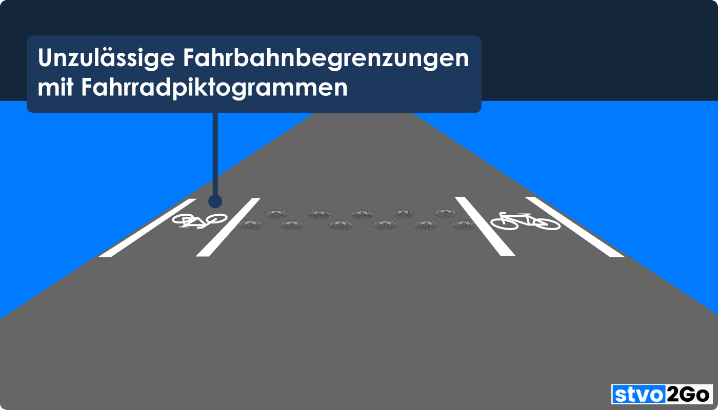 Kölner Teller Fahrradpiktogramme unzulässig