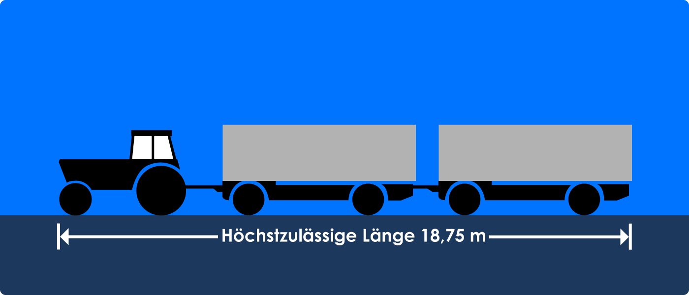 Zulässige Länge Zug Zugmaschine 2 Anhänger