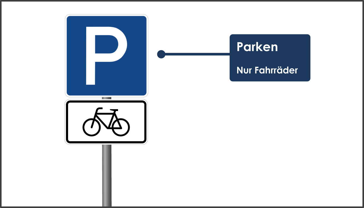 Parken nur für Fahrräder
