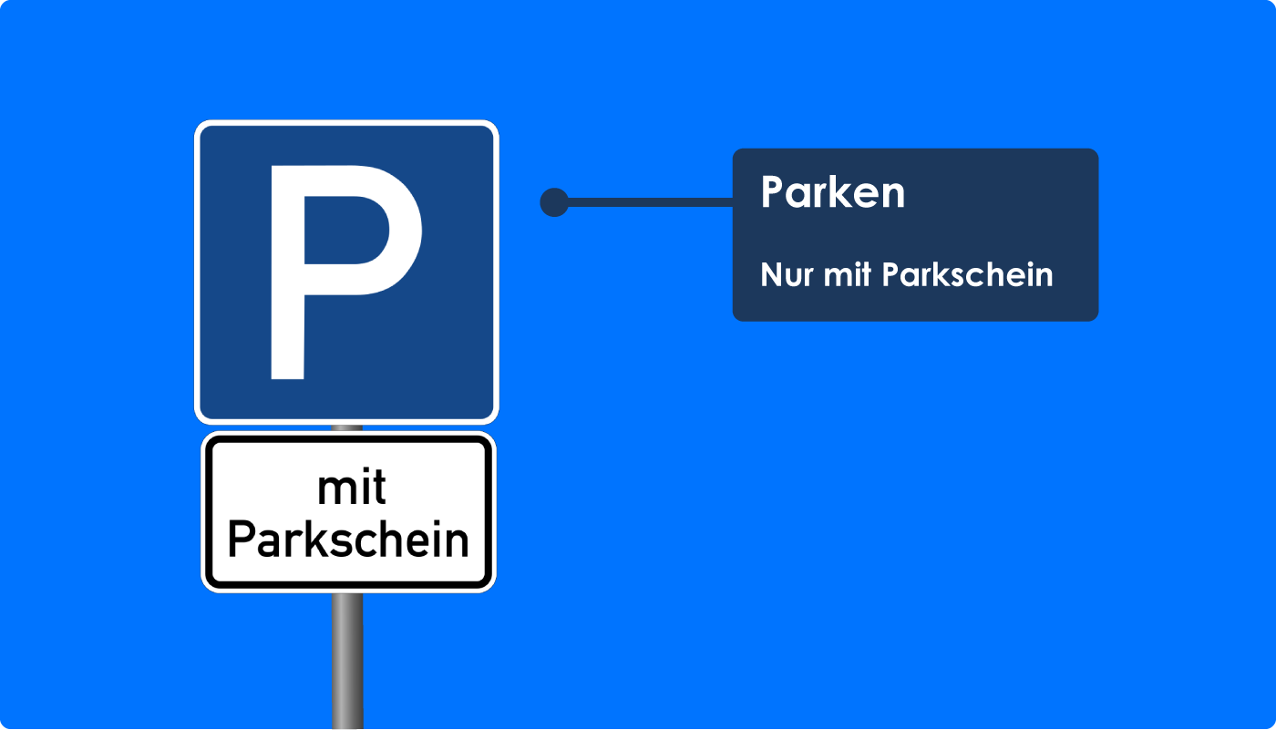 Parkausweis mit Parkplatzzeichen, zum Beschriften, blau, Kunststoff,  120x165mm I 10 Stk