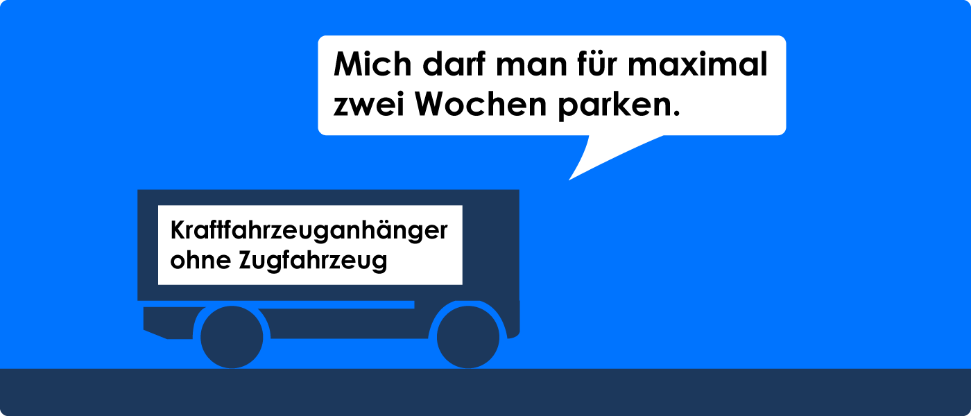 Parkverbot Anhänger ohne Zugfahrzeug über zwei Wochen