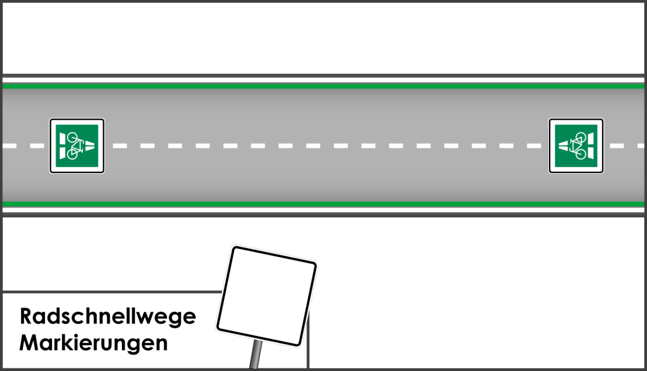 Radschnellwege Markierungen