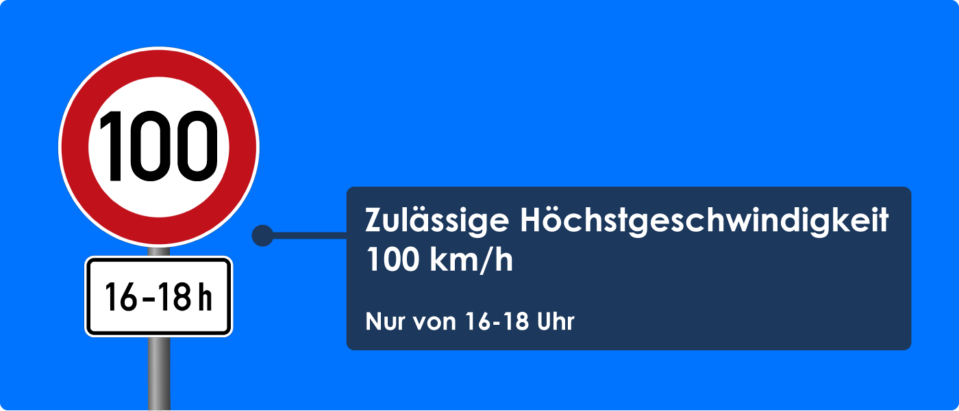 Tempo 100 nur von 16-18 Uhr