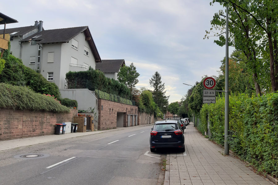 Tempo 30 nur von 22-6 Uhr Lärmschutz einseitige erhöhte Bebauung