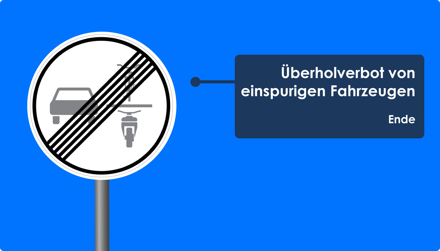 Überholverbot einspurige Fahrzeuge Ende