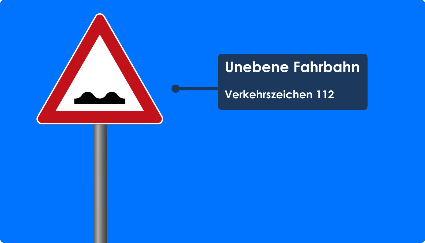 Unebene Fahrbahn