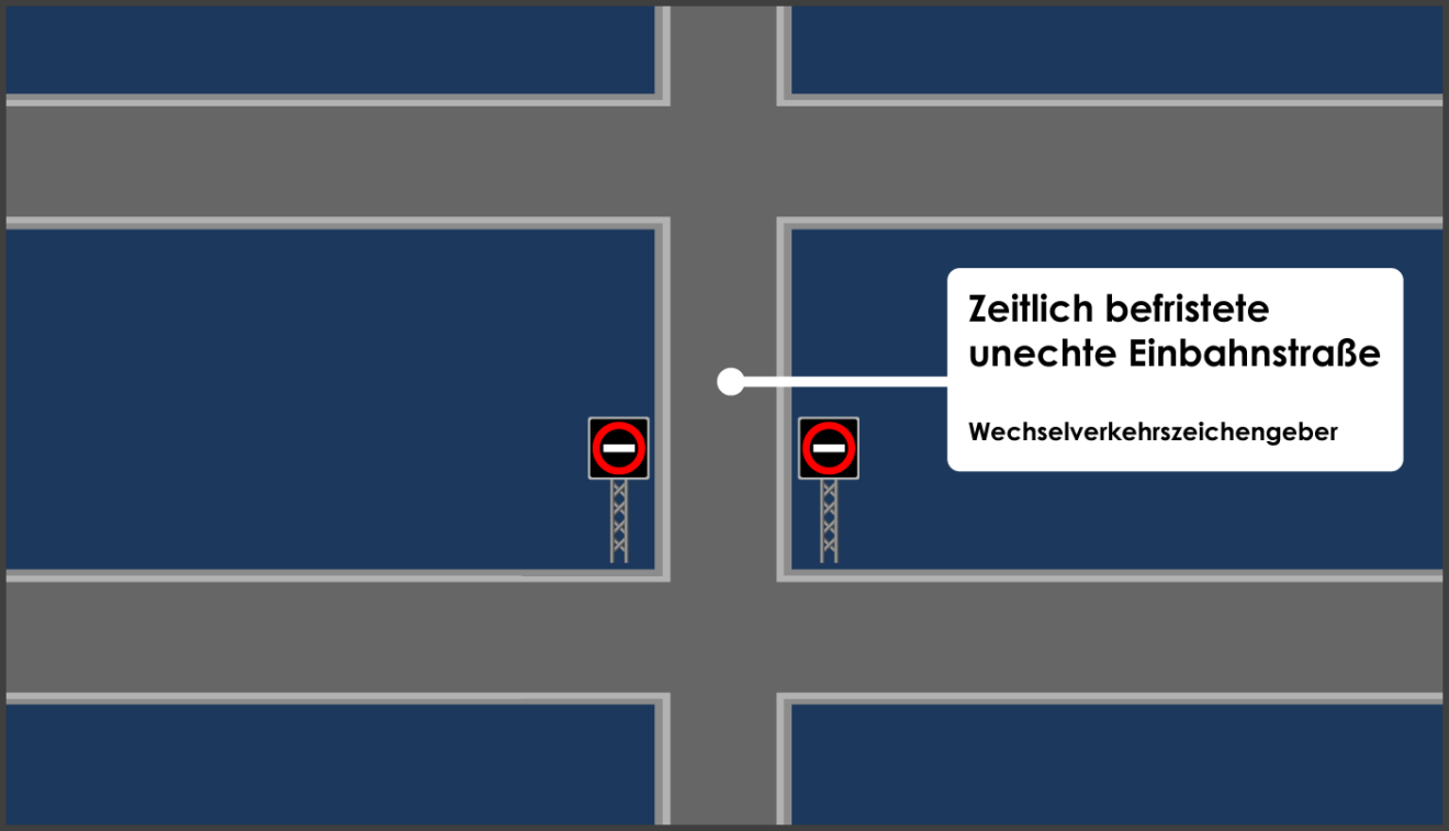 Unechte Einbahnstraße Beschilderung & Regeln stvo2Go