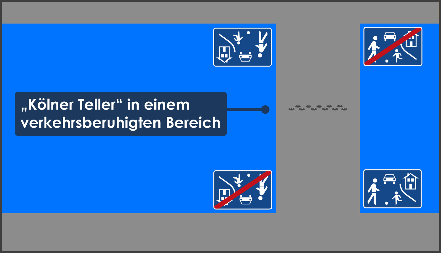 Verkehrsberuhigter Bereich Kölner Teller