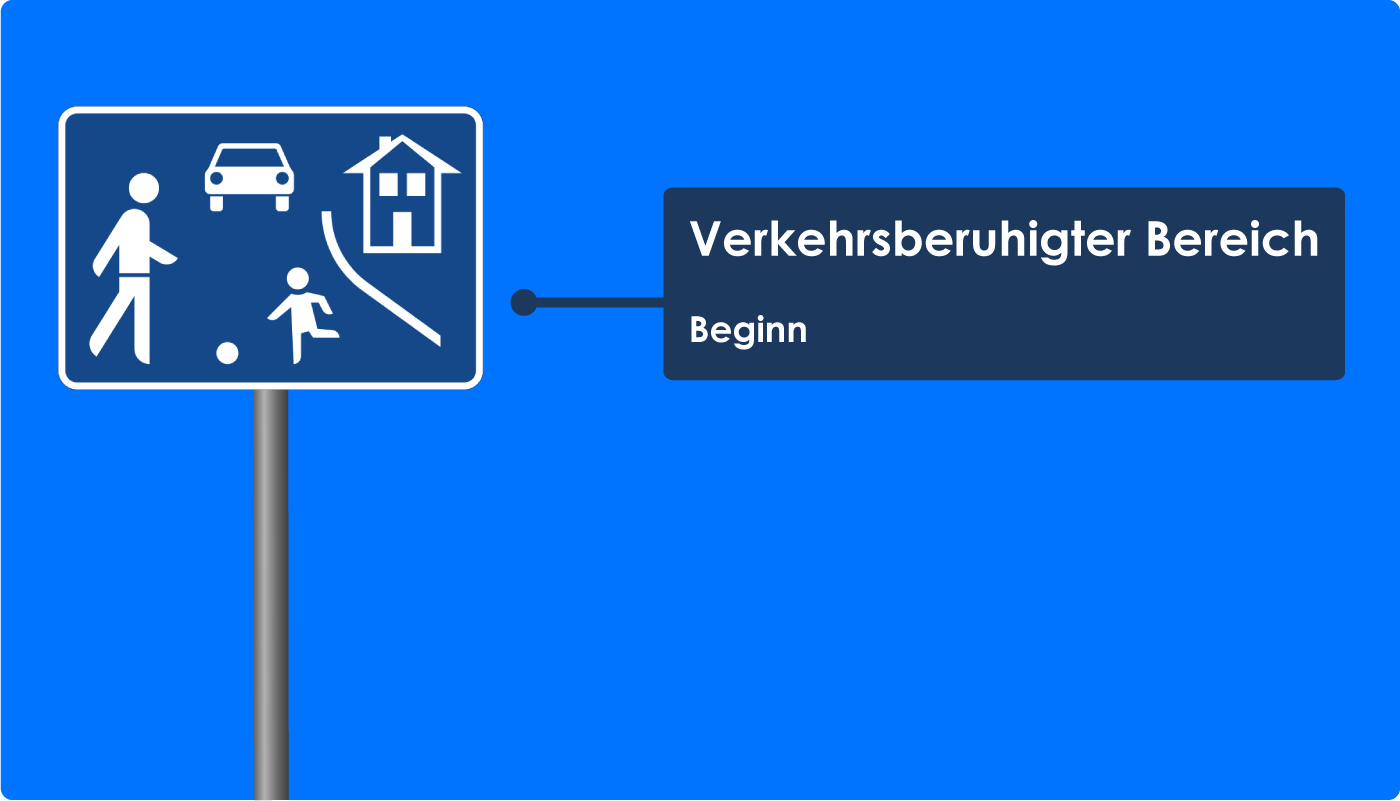 Verkehrsberuhigter Bereich Beginn