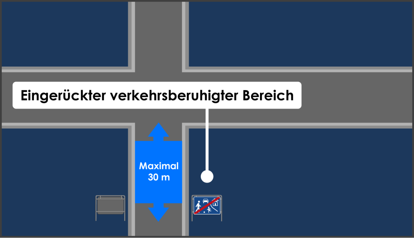 Sie Mochten Aus Einem Verkehrsberuhigten Bereich In Eine Strasse Einfahren