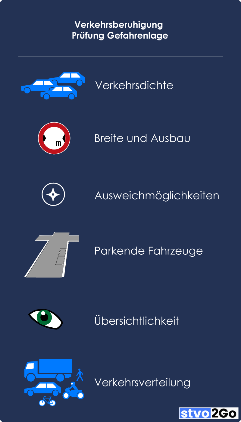 Verkehrsberuhigung Prüfung Gefahr