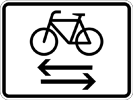 Zusatzzeichen 1000-32: Radverkehr von links und rechts