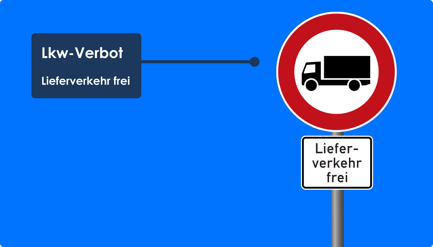 Verbot für Kfz zulässige Gesamtmasse Lieferverkehr frei Schild 253