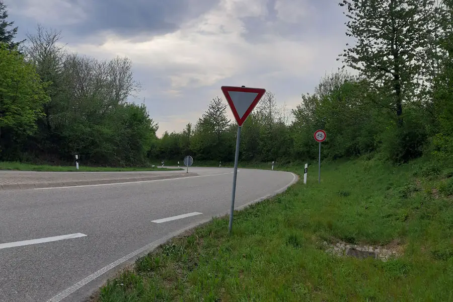 Verbot Radfahrer Rampe Schnellstraße