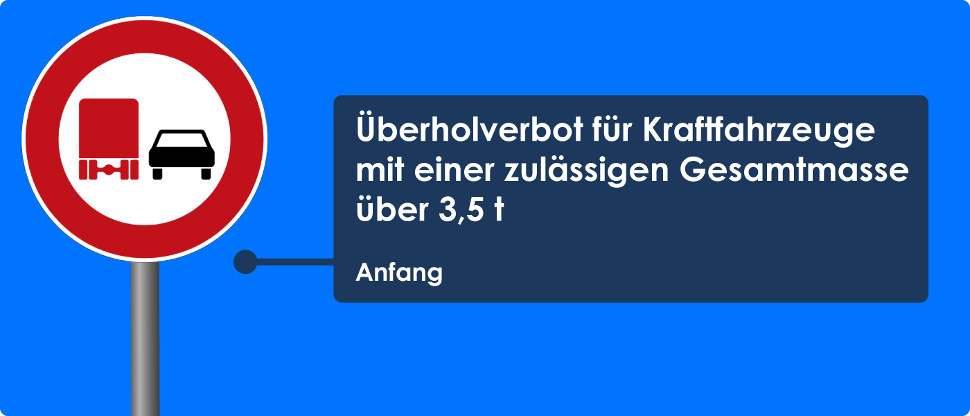 Verkehrszeichen Überholverbote Überblick: Pkw, Lkw & Fahrrad – stvo2Go