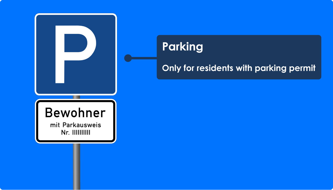 Parking Only For Residents With Parking Permit
(old regulation)
