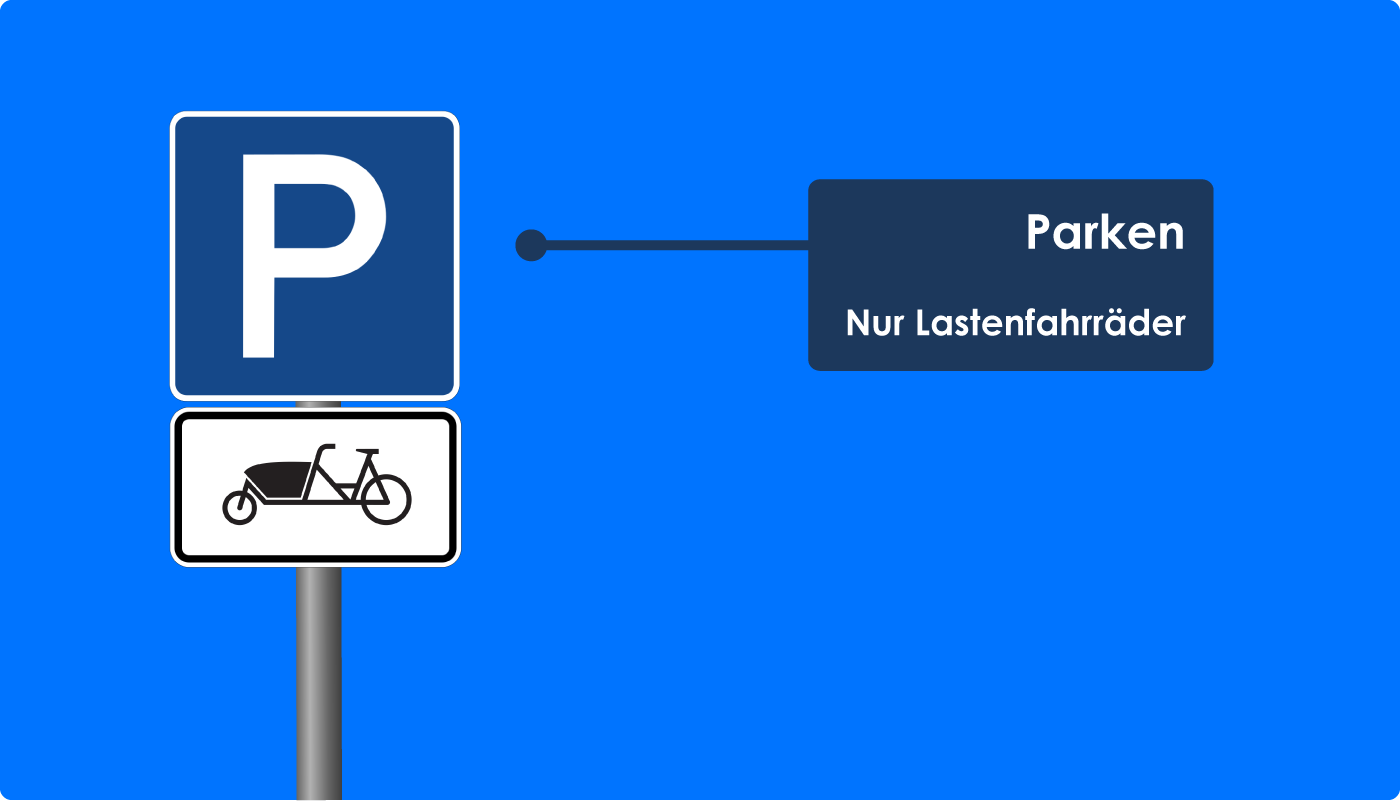 Parken nur für Lastenfahrräder